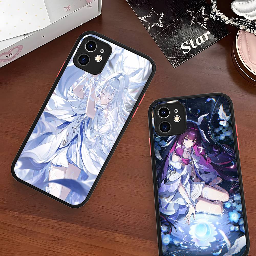Genshin Impact Columbina Phone Cases For IPhone 16 15 14 Plus 13 12 11 Pro Max Matte Oft Bumper Phone Cover