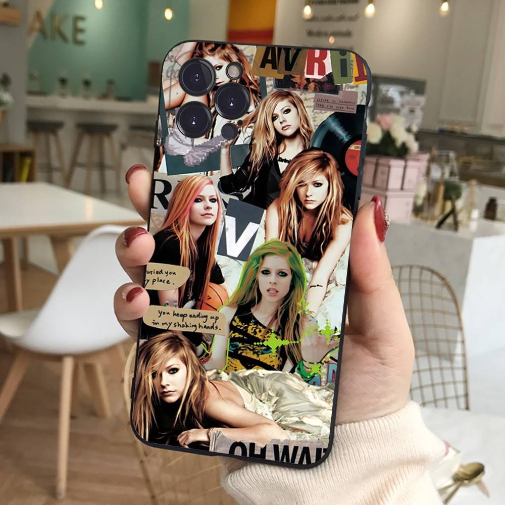 Avril Ramona Lavigne Phone Case For Iphone 16 15 17 13 14 12 11 Pro Max Plus Black Shell Cover Case