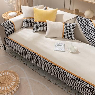 Nuovo Stile Cuscino per Divano Invernale Peluche Semplice Moderno Antiscivolo Cuscino Copridivano in Pelle Copertura Universale Quattro Stagioni Asciugamano Addensato