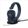 Marshall Wireless On-Ear Headphones Major V Midnight Blue Bluetooth 100H Qi Charging Call Function