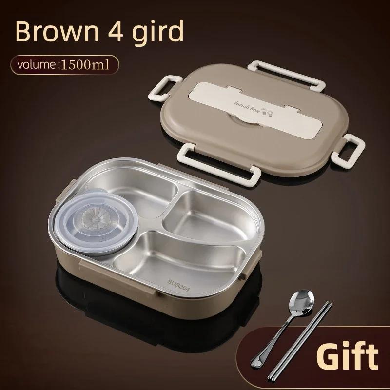

Portable Lunch Box Insulated Lunchbox Office Worker Students Stainless Steel Sealed Bento Box Microwave Heating Food Container