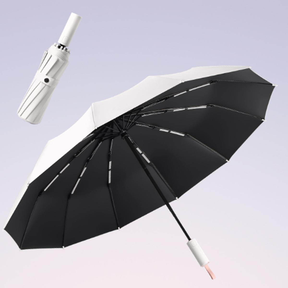 Прочный ветрозащитный автоматический зонт для мужчин и женщин — фото 9