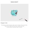 BAMOER 925 Sterling Silve Charm Blue Snake Animal Zircon Fit Charms Bracelet Bangle Silver S925 Jewelry Making