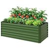 Raised garden bed, rectangular, galvanized steel tubes, 180 x 90 x 59 cm