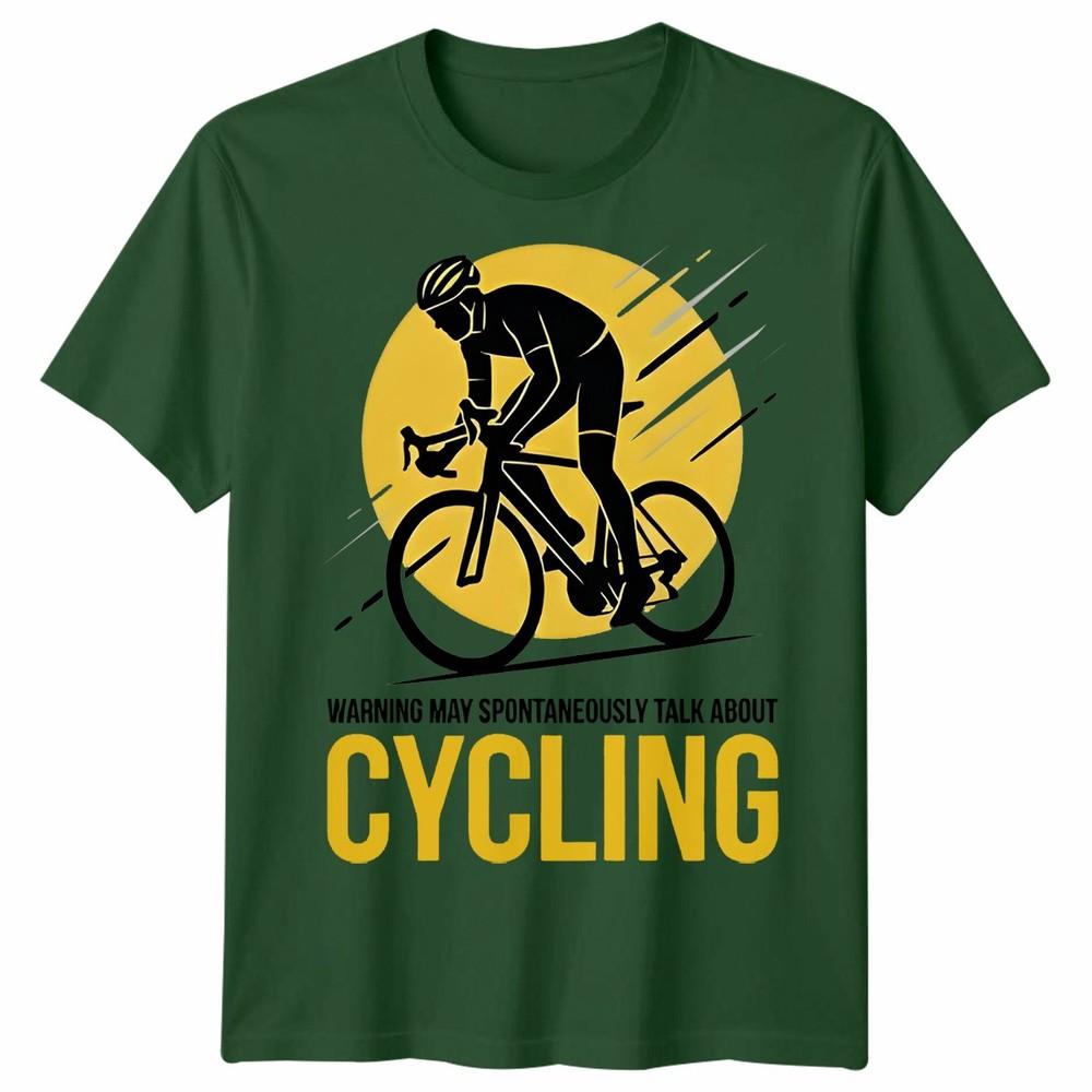 May Spontaneously Talk About Cycling Unisex T Shirt Novelty Gift Biker Cyclist