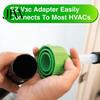 Home Climate System Maintenance AC Drain Line Cleaner Adapter, Universal Plastic Pipe Tool, HVAC to PVC Wet Drainage Suction Connector Vac Attachment,