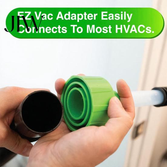 Home Climate System Maintenance AC Drain Line Cleaner Adapter, Universal Plastic Pipe Tool, HVAC to PVC Wet Drainage Suction Connector Vac Attachment,