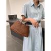 2024 Vintage Women's Large Capacity Woven Leather Tote Handbag