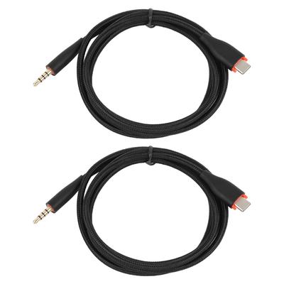 Type C To 3.5mm Headphone Cable OFC 3.5mm Sound Cord Earphone Wire Replacement for MMX150 Headset 1.
