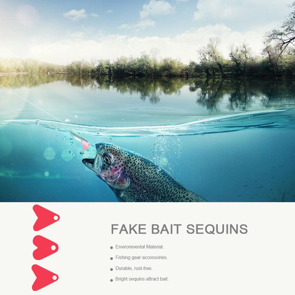 15/17/22mm 100pcs Red Heart Sequin Attracting Fishes Plastic Dummy Bait Bait Hook Sequin Luya Assemble Accessories