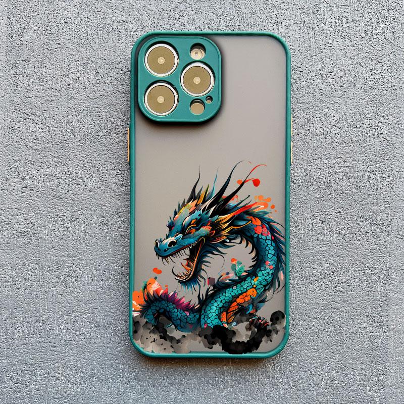 

Illusory Color Dragon Painted Phone Case For iPhone 16 11 15 Pro Max Cases iPhone 14 13 12 Pro Max Mini XS X XR 7 8 Plus Covers iphone 15