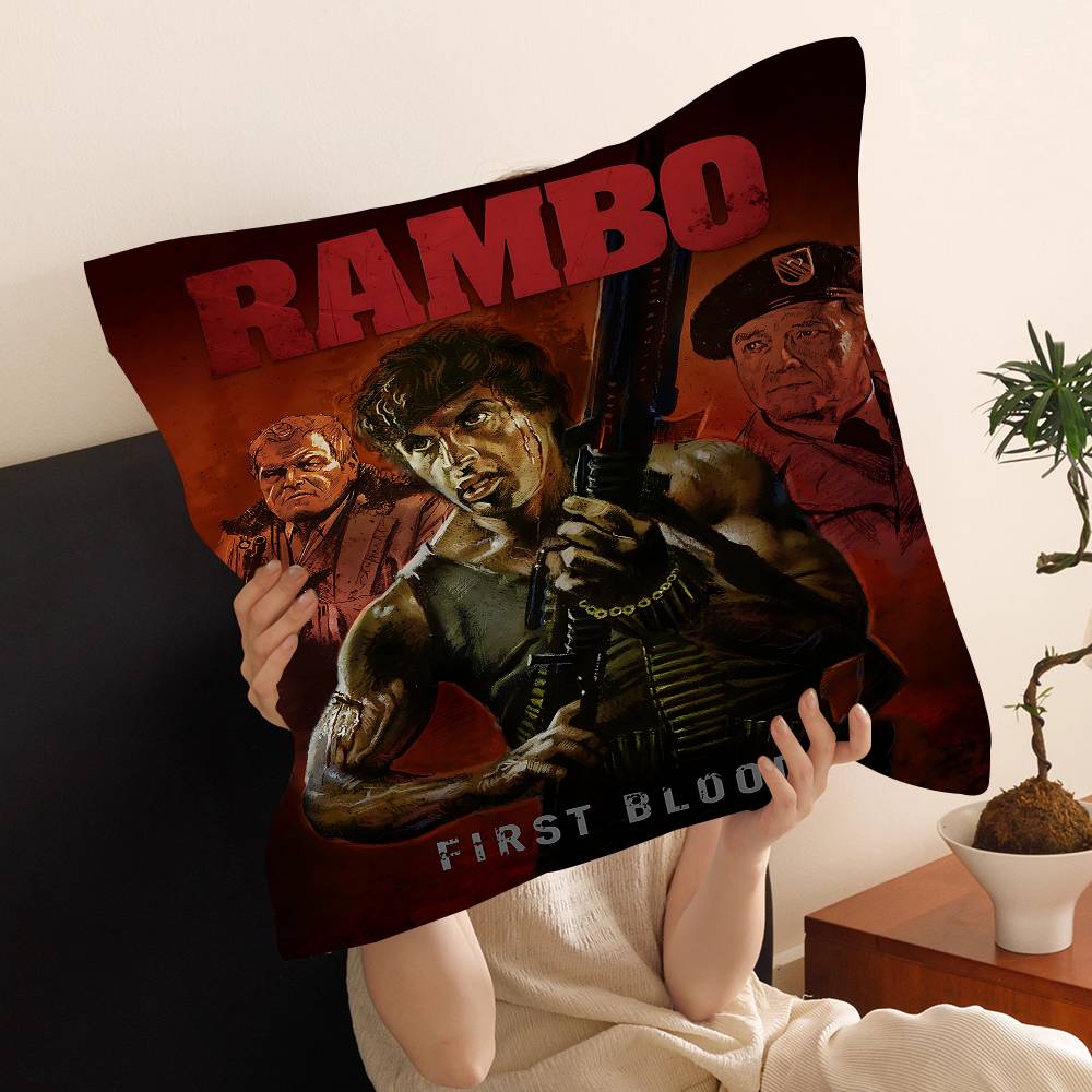 Classic Movie Rambo First Blood Vintage Maple Design Cushion Cover Happy Autumn Harvest Decor Holiday Decorati Pillow Cover