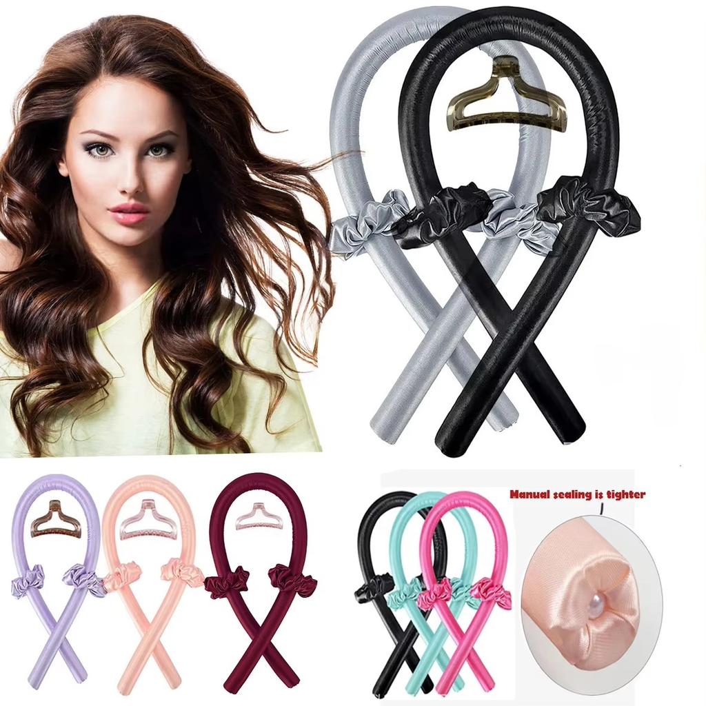 Heatless Curling Rod Headband Silk Curls Ribbon Hair Rollers Sleeping Soft Headband Lazy Hair Curlers Hair DIY Styling Tools