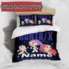Set copripiumino 3 pezzi (1*Copripiumino + 2*Federe, Senza Nucleo), Set Biancheria da Letto Personalizzato con Nome KPop Cacciatori di Demoni, Decorazione Camera da Letto Casa Regalo
