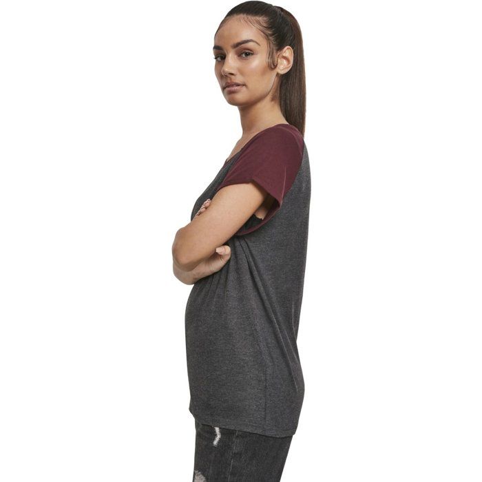 Urban Classics Ladies - RAGLAN Contrast Top Long Shirt