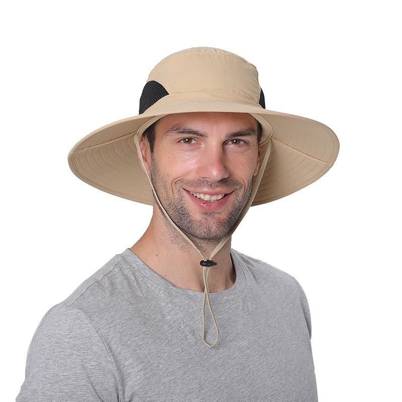 Men's Wide-Brim Sunshade Hat - Anti-UV, Outdoor, Summer, Mountaineering, and Fishing Hat