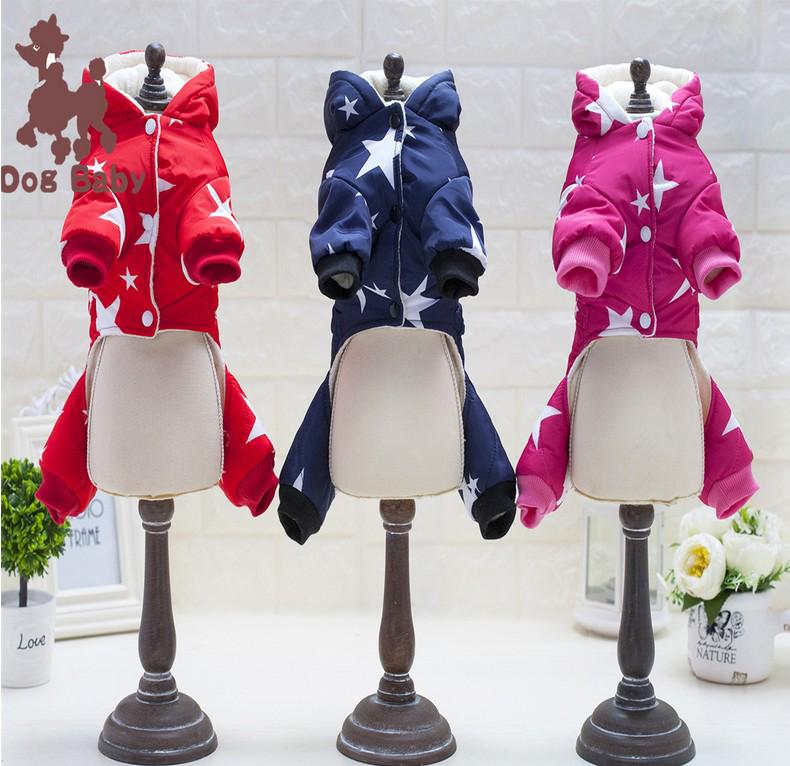 Dogbaby Starry Sky Cotton-Padded Dog Coat for Autumn & Winter