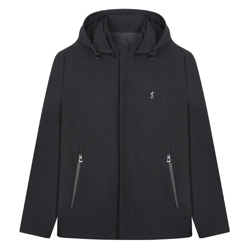 Herren Frühling Winddichte Jacke mit abnehmbarer Kapuze