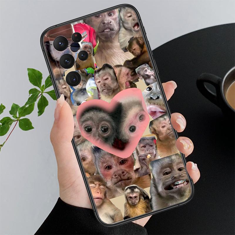 

Cute Funny Monkey Phone Case For Samsung Galaxy A15 A35 A55 A52 A53 A54 A33 A34 A25 A05S A16 A14 A05 A51 A52S A71 A71 4G