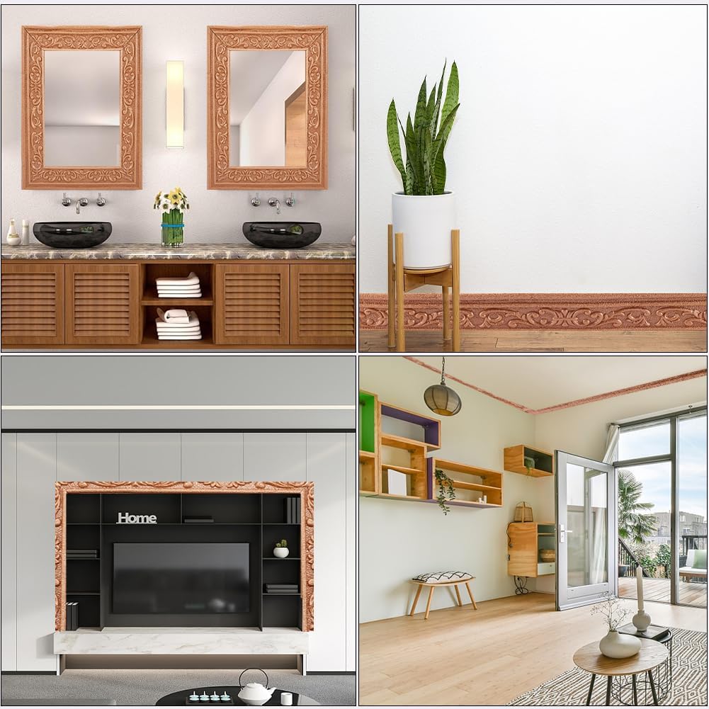 1PC 2.3m/Roll Crown Molding Peel and Stick Flexible Foam Trim Fade Color Self Adhesive Wallpaper Border 3D Sticky Decorative