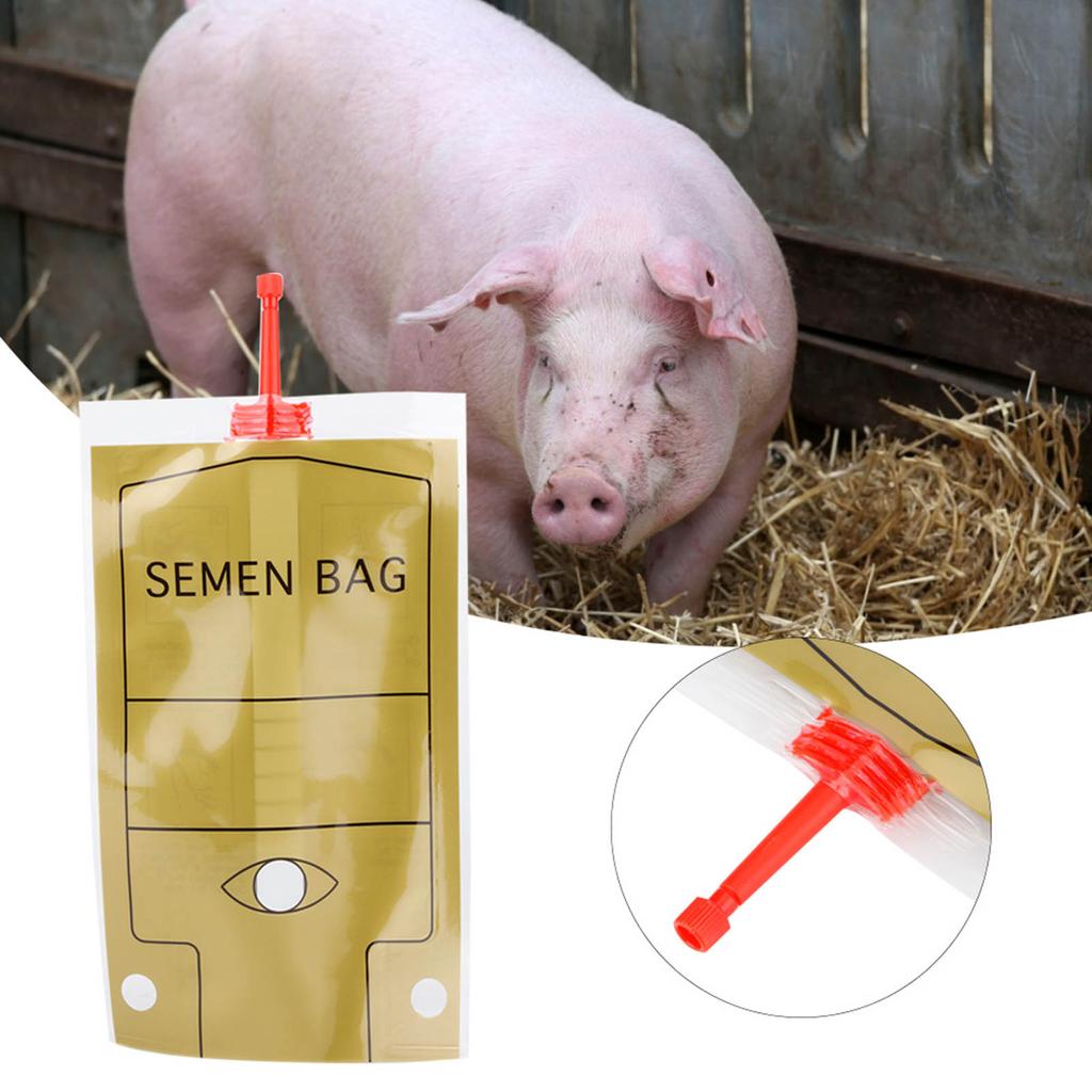 50 ks 100 ml Jednorazové Plastové Vrecko na Insemináciu Sviň Seme Veterinatérske Vybavenie