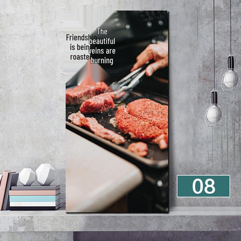 

Korean BBQ Restaurant Decor: Grilled Beef Charcoal Grill Mural 30*60+9mm thin plate+independent