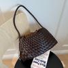 Borsa a tracolla coreana vera tessuta a mano da donna, nuova, versatile, portatile, a spalla, con lettere, borsa a mano, borsa da donna