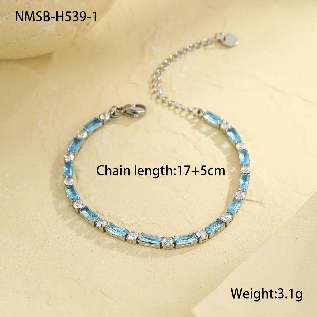 GEMCHIC Women s Stainless Steel Colorful Zircon Bracelet Fashion Luxury Versatile Jewelry for Everyday