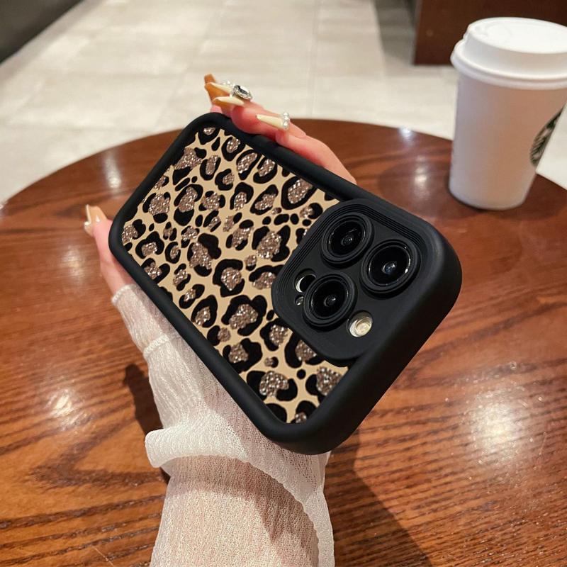 Case For RENO 15 13 14 PRO 15F 13F 11F 12F OPPO A3 A5 A6 PRO A3X A5X A6X Soft Y2K Leopard Print Shockproof Bumper Cover