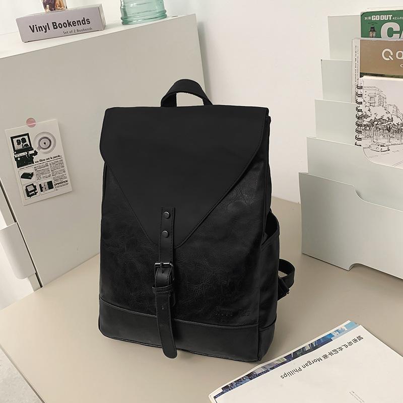 Premium retro backpack women's new simple and versatile college style student schoolbag casual backpack
