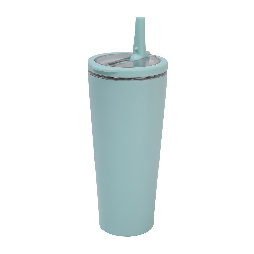 Ring Handle 304 Stainless Steel Thermos Cup Office Folding Straw Cup High Value Random Cup