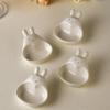Super Cute Cartoon Rabbit Dipping Saucer Household Three-Dimensional Ceramic Saucer Ketchup Snack Plate Vinaigrette White Rabbit