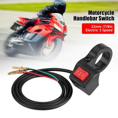 22mm Universal 3 Speed Module Handlebar Switch 7/8in Handlebar Switch for Motorcycle E-bike Scooter Motor Switch Push Button