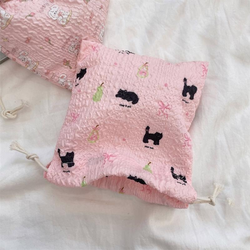 Wiederverwendbarer Polyester-Kordelzugbeutel Aufbewahrung Organisiert Für Beauty-Tools Schmuck Praktische Reise-Accessoires Beutel