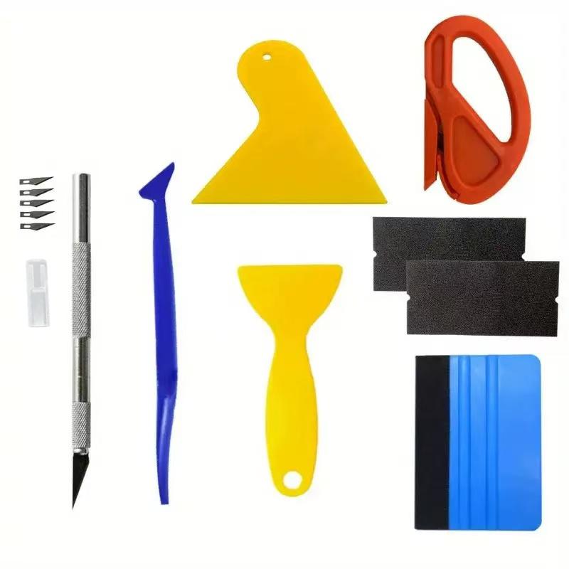 10/14pcs Vinyl Tool Kit Window Film Tint Tools Kit Automotive film cutting tool Car Wrapping Tool Felt Edge Squeegee