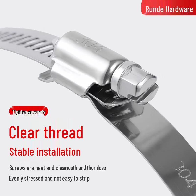 304 Stainless Steel American Style Hose Clamp