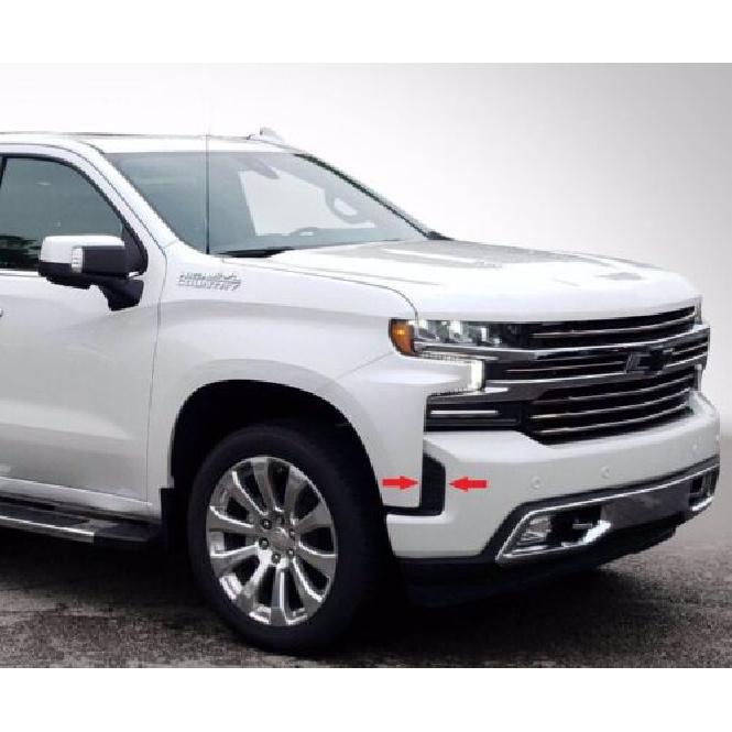 Car Front Bump Side Cover Trim Bezels For Chevy Silverado 1500 - Chrome