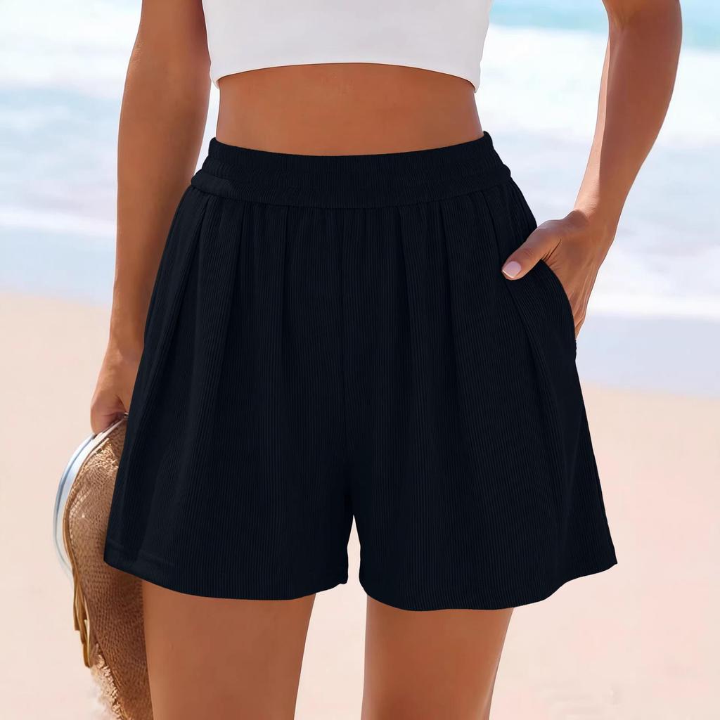 2026 European & American Summer Casual Wide-Leg Pocket Shorts