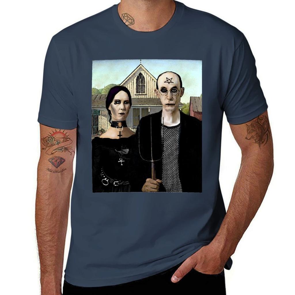 American Gothic Tshirt Tough Fabric Work Tee