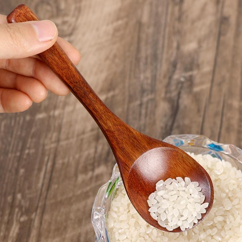 1/20x Reusable Wooden Spoons for Dinner Coffee Milk Dessert Home Kitchen Spice Condiment Salt Sugar Spoon Tableware Accessories