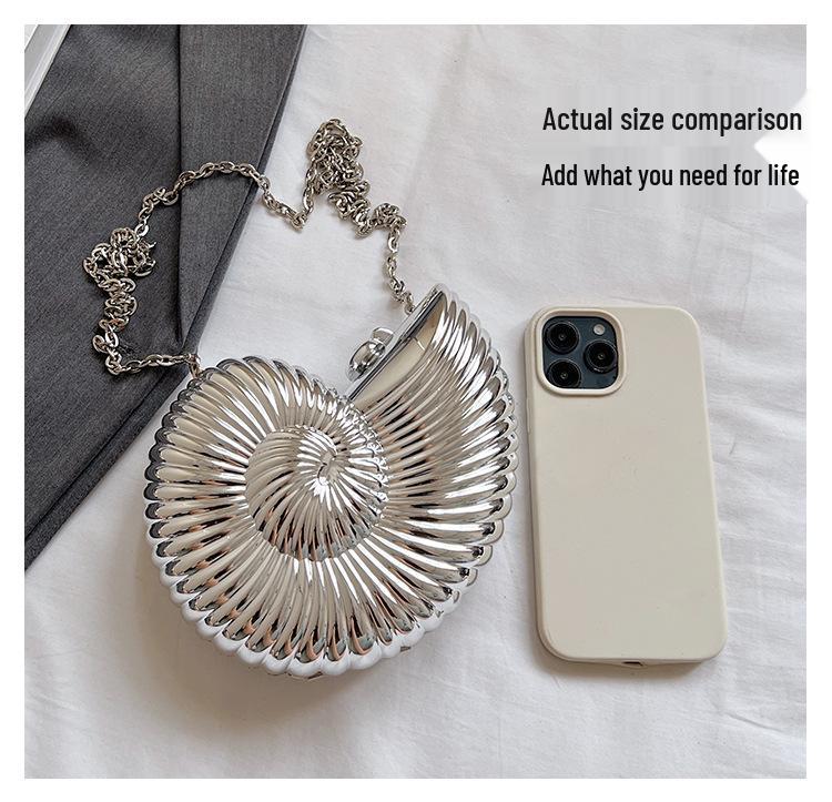 Seashell-Shaped Women's Evening Crossbody Bag - 2024 Summer Trend