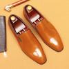 Britische Business Casual Lederschuhe Herren Echtes Leder Erste Schicht Rindsleder Weiches Leder Lackleder Glänzend Formale Außenhandel Herrenschuhe
