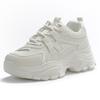 Fashion 2025 New Women New Fashion Platform Sport Shoes Women Summer Beige Casual Chunky Sneakers Women Leather Platform Shoes