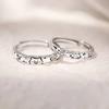 Couple Ring Cartoon Cat Fish Dog Bone Graffiti Design Matte Wavy Edge Textured Surface Finger Ring Non-Oxidizing Jewelry Gift
