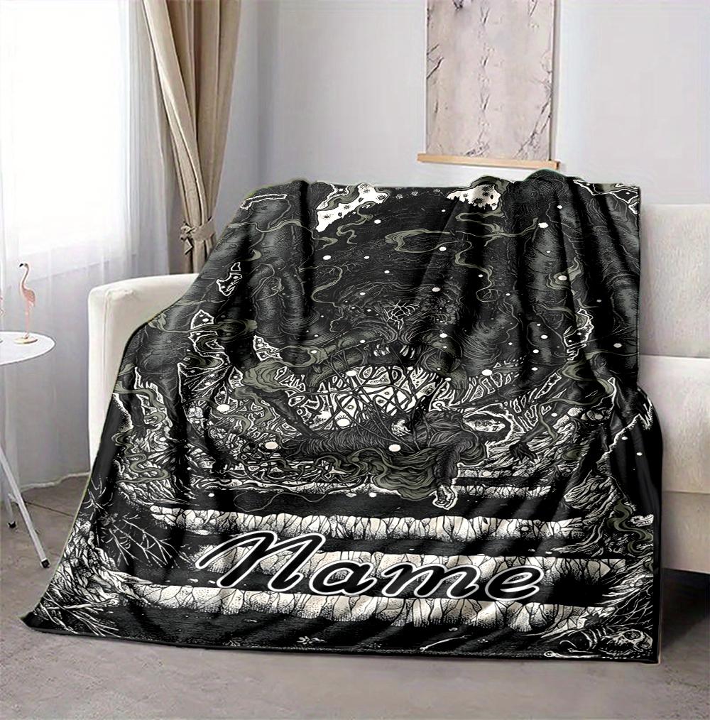 Custom Name Journey Courage Flannel Blanket Throw Blanket Soft Warm Sofa Bed home Decor Unique Gift
