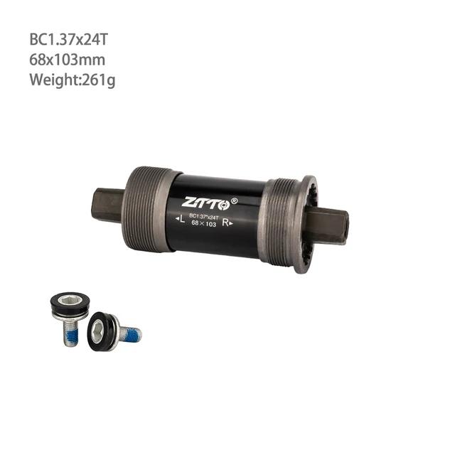 ZTTO Square Taper Bike Bottom Bracket, 68mm, Sealed Bearings, Steel, Waterproof Screws, Compatible with MTB/Road/Folding Bikes 68X103L