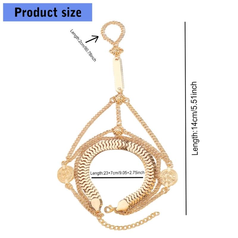Multilayer Finger Linked Minimalist Bracelet Women Hand Chain Elegant Stackable Jewelry Suitable for Daily Party Wear