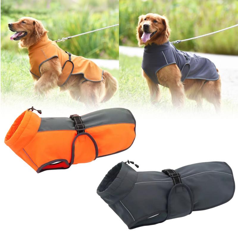 Reflective Warm Dog Jacket For Large Breeds Autumn Winter Cozy Pet Apparel