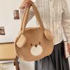 Adorable Large Capacity Plush Bear Shoulder Bag For Women Cartoon Tote Bag