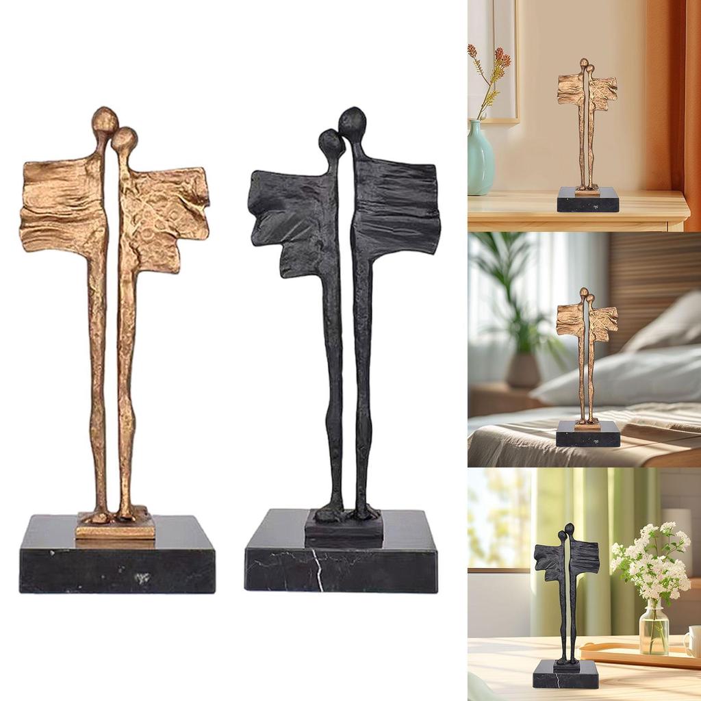 Abstract Sculpture Abstract Couple Statue for Shelf Entrance Cabinet Decor